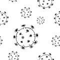 Virus covid pattern background illustration graphic 